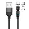 Cabo de carregamento magnético rotativo de 540 graus adequado para cabo de carregamento tipo C Android, fio curvo para jogos móveis, produtos de modelo privado