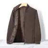Chaqueta de Lana de Cordero Gruesa de Invierno con Felpa y Terciopelo Adicional Ropa de Abrigo para Hombre Cuello Alto Top para Personas de Mediana Edad Casual de Negocios Personas de Mediana Edad y Mayores