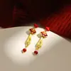 Nuevos Pendientes Rojos de Año Nuevo 2026, Pendientes del Zodiaco del Año del Caballo, Lindos y Festivos, Accesorios para Orejas de Riqueza y Prosperidad
