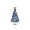 Conjunto de enfeites de árvore de Natal escovados transfronteiriços, artesanato em vidro de Zibo, presente de Natal, decoração de mesa atacado