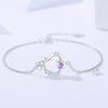Jin Hongsheng s952 Pulsera de Amor de Piedra Fantasía de Plata de Ley para Mujer Lazo Joker Joyería de Mano de Celebridad de Internet Regalo para Novia