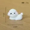 Micro Paisaje Lindo Dibujo Animado Color Sólido Artificial Perro Teddy Creativo Hogar Escritorio Coche Decoración Artesanía de Resina Adornos