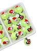 Cuentas sueltas de 16 mm con temática navideña, pintadas a mano, para hacer tú mismo, muñeco de nieve, árbol de Navidad, venta al por mayor, pulsera DIY