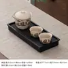 Juego de Té Cerámico Kung Fu Juego Pequeño Simple Uso Doméstico Uso Personal Hotel Una Persona Preparación de Té Una Tetera Dos Tazas Té de Preparación Seca