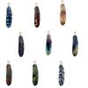Amazon DIY Gota de Aceite Nueva 3 Colores Impreso Pluma Aleación Colgante Joyería Aretes traje Dibujos Animados Dulces Aretes