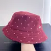 Sombrero de Pescador de Lana de Moda de Lunares para Mujer Invierno Nuevo Elegante Versátil Sombrero de Cubo Cortavientos Cálido Temperamento Sombrero para el Sol