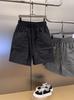 Bermudas Cargo Transpirables Retro Americanas para Hombre Verano Sueltas de Secado Rápido Casuales Pantalones Cinco Puntos Modernos para Deportes al Aire Libre