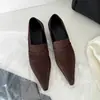 2026 Zapatos de tacón de gatito sin cordones estilo retro francés de piel pequeños tacón Primavera Otoño mujer tacón bajo temperamento piel suave zapatos de moda para ir al trabajo punta fina