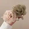 Elegante y Suave Pinza para el Cabello Floral de Perlas para Mujer, Pinza de Tiburón de Alta Gama para la Parte Trasera de la Cabeza, Pasador, Accesorio para el Cabello