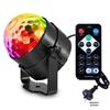 Luzes LED coloridas de bola mágica com controle remoto, luzes de palco giratórias com controle de voz e fundo ao vivo, luzes de discoteca para KTV e bar