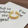 Anel Minimalista Vintage Liso Estreito Francês Retrô Escovado Geométrico Irregular Personalidade Anel para Mulheres