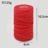 Cuerda de algodón de color de 3 mm, hilo de algodón, aproximadamente 50 yardas/rollo, venta al por mayor de fábrica, paquete de tapiz, cuerda de material tejido a mano para bricolaje