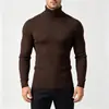 Comércio Exterior Outono/Inverno 2026 Suéter Masculino de Tricô Trançado Estilo Coreano Slim Gola Alta Camada Base Malha Roupa Íntima
