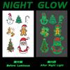 Calcomanías de Tatuaje Luminosas de Navidad Impermeables Calcomanías de Dibujos Animados Lindas para Niños Regalos Populares en Internet Lavables Pequeños Regalos para Jardín de Niños