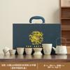 Conjunto completo de caixa de presente de cerâmica avançada conjunto de chá kung fu flor conjunto Ru kiln presentes de negócios atividades empresariais atacado personalizado