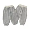Pantalones de Verano Repelentes de Mosquitos para Niños, Pantalones Largos Casuales de Cuadros Finos, Elegantes Pantalones Repelentes de Mosquitos para Niños Pequeños, Moda de Verano