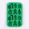 Formas de Bolo Múltiplas Meia de Natal Árvore Boneco de Neve Formas de Silicone Bolo Pudim Chocolate Sobremesa Formas