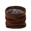 Cachecol de Gola Grossa Quente com Forro de Fleece de Camada Dupla para Inverno, Cachecol de Ponto Único Tricotado Liso, Cachecol Versátil para Outono e Inverno Venda por Atacado
