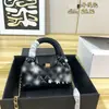 Bolso de mano transfronterizo para mujer, estilo europeo y americano, patrón de diamantes Coco, solapa con cadena, para hombro, mano y crossbody, bolso de cuero de lujo
