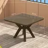 Mesa y Silla de Plástico para Patio Exterior Combinación Mesa para Puesto de Comida Mercado Nocturno Silla con Respaldo Barbacoa Impermeable Protector Solar Playa Exportación