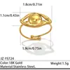 Anillos Personalizados de Acero Inoxidable Estilo Europeo y Americano Transfronterizos con Pedrería Microincrustada, Joyería de Acero de Titanio, Accesorios de Vacaciones de Verano en la Costa Que No Se Desvanecen