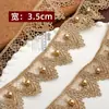 Renda Bordada Solúvel em Água com Fio Dourado Renda Rosa Dourada DIY Roupas Feitas à Mão Acessórios Lolita Fabricante Atacado