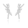 Pendientes de Rosa para Mujer, Novedad Transfronteriza Otoño y Verano, Lujo Accesible Diseño de Nicho de Gama Alta, Regalo del Día de San Valentín Chino para Novia