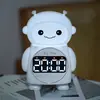 Reloj despertador electrónico de carga de robot IA lindo creativo coreano papelería suministro para tienda de papelería artículos de uso diario mesa de estudiante regalos