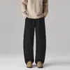Ropa de Hombre Feng She / Otoño e Invierno Nuevo Retro Pantalones de Trabajo para Hombre Parche Americano Holgado Casual Guadaña Pierna Ancha Pantalones Largos