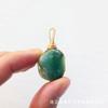 Cross-border Hot Natural Crystal Original Stone Color Retendo Prata Fio Tecido Pingente Cristal Colar Original Pedra Handmade Colar