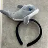 Diadema de Peluche de Delfín 3D Linda Forma de Animal Marino Pequeño Estilo Juvenil Maquillaje Lavado de Cara Divertido Fotografía Accesorios para la Cabeza