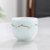 Taza Maestro Celadón Creativa Taza Individual Estilo Chino Taza de Té con Dorado Trazado Accesorios de Juego de Té de Cerámica Taza de Té