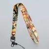 Cordón para Teléfono Móvil Lindo Dibujo Animado Colgante para Colgar en el Cuello Trenzado Plano Ancho con Portatarjetas Insignia Transferencia Térmica Demon Slayer