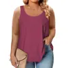 2026 Amazon Verano Nuevo Sitio Independiente Europeo y Americano Tiktok Transfronterizo Talla Grande para Mujer Camiseta sin Mangas Holgada Calada