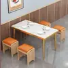 Mesa de Jantar de Laje de Pedra, Lanchonete e Loja de Chá com Leite, Restaurante Loja de Macarrão, Cadeiras com Almofada Macia, Cafeteria, Restaurante, Loja de Ramen de Lanzhou, Mesas, Cadeiras, Bancos