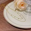 Joyería Transfronteriza Europea y Americana Moda y Exquisito Colgante Nicho Cadena Clavicular No Descolorante Oro de 18K Acero Titanio Accesorios de Collar para Mujer