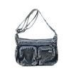 Bolsa Transversal Jeans Lavado Retrô Feminina 2026 Nova Marca Tendência Mochila Pequena de Viagem Bolsa de Ombro Esportiva
