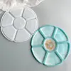 Nuevo Espejo Mesa de Bandeja de 7 Compartimentos Paleta de Dibujo Plato de Maquillaje Molde de Silicona Epoxi