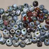 Ágata de seda enredada piel gris envejecida cuentas coloridas de agujero grande estilo antiguo para joyería DIY las cuentas se pueden usar para cadenas de cuentas cuentas para la cintura cuentas espaciadoras