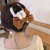 Outono e inverno arco pelúcia garra clipe feminino cabeça traseira grampo de cabelo grande grampo de cabelo elegante tubarão grampo de cabelo grampo de cabelo