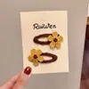 Pasador de Flor Tejido para Niñas 2025 Nuevo Estilo Organizador de Cabello para Niñas Pasador para Flequillo Lateral de Niña Pasador Tocado