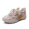901 Jishu 25 Primavera e Verão Mais Vendidos Malha Couro Genuíno Sapatos Femininos Camada do Dedo do Pé Couro de Vaca Respirável Sola Macia Estilo Esportivo Sapatos Casuais