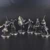 Cobre Blanco Retro Modelo de Guerrero Soldado Medieval Europeo Hecho a Mano Piezas de Ajedrez para Juegos de Mesa Adornos para el Interior del Coche Juguetes para Niños