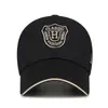 Gorra de Béisbol de Tapa Dura con Visera con Escudo Bordado de Borde de Sándwich, Moda Versátil para Todas las Estaciones, Protección Solar para Hombres y Mujeres