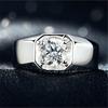 Anillo de Moda Trendy de Celebridad de Internet Versión Ancha para Hombres Anillo Dominante Anillo de Corazón Eterno Más Vendido Anillo Brillante