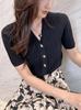 Nanyou Tops de Verano Nuevos de Alta Gama para Mujer, Aroma Pequeño, Alta Gama, Ajustados, Cardigan Exterior de Punto Retro Francés