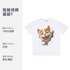 Camisetas de Algodón Puro para Hombre y Mujer de Verano con Cuello Redondo y Manga Corta Personalizadas con Dibujo de Gatito de Dibujos Animados Holgadas y Modernas para Adolescentes