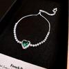 Pulsera Ajustable de Personalidad Europea y Americana Amor Tridimensional Zircón Temperamento Estilo Frío Pulsera Lujo Ligero Pulsera de Alta Gama para Mujer