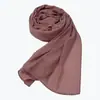 Venta Directa de Fábrica Shawl Versátil de Alta Calidad de Color Sólido Malayo Indonesio Bufanda de Chifón Perlado Pañuelo para la Cabeza Bufanda Transpirable