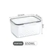 Existe uma Caixa de Armazenamento para Geladeira Fcm Selada com Drenagem, de Grande Capacidade e Múltiplas Especificações, Que Pode Ser Empilhada e Usada como um Organizador de Armazenamento para Geladeira de Cozinha.